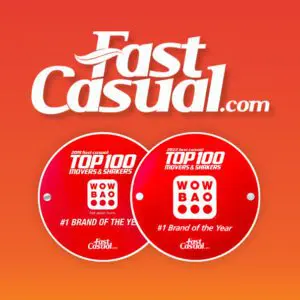 Fast Casual Brand of the yea for 2 separate years awarded to Wow Bao