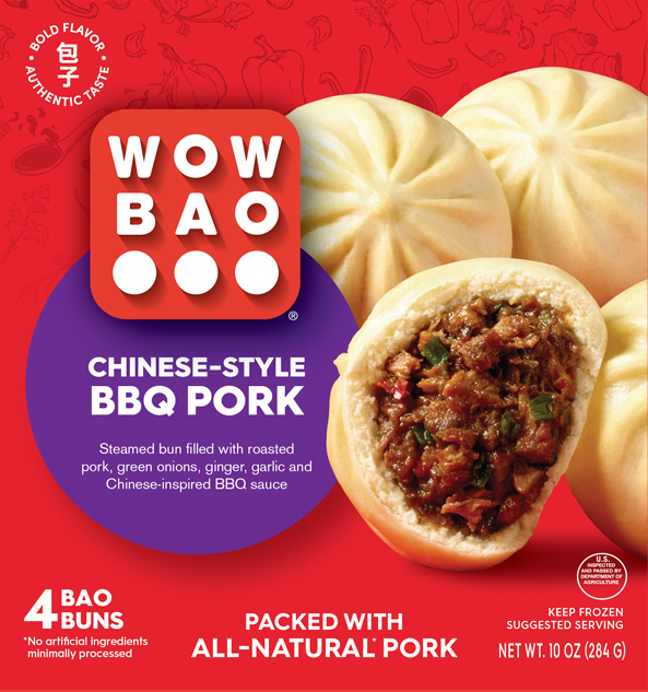 A delicious Chinese-style BBQ pork bao, featuring a soft, fluffy bun filled with savory, tender pork.