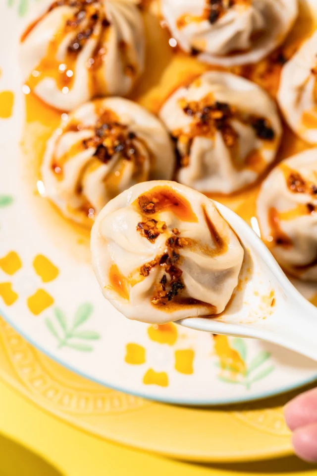 A love letter to soup dumplings, written in chili oil. ❤️