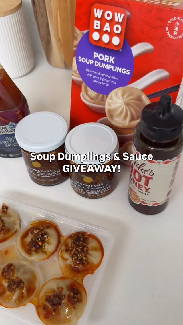 🥟 PERFECT PAIRINGS GIVEAWAY 🥢

We’re teaming up with @mikeshothoney, @momofukugoods, and @bluedragonusa to build the perfect bite: savory soup dumplings paired with bold, flavor-packed sauces that take every dip to the next level.

One lucky winner will receive:
🥟 3 boxes of Wow Bao Soup Dumplings
🍯 Mike’s Hot Honey
🌶️ Assortment of Momofuku Goods chili crisp
🥢 Blue Dragon Thai Sweet Chili Sauce

HOW TO ENTER:
✨ Follow @wowbao, @mikeshothoney, @momofukugoods, and @bluedragonusa 
✨ Like and save this post
✨ Tag a friend (each tag = 1 entry!)

BONUS ENTRY: Comment on 2 of our other posts!

Not sponsored by Instagram or Facebook. US only. Must be 18+. Giveaway starts Thursday 3/26 and ends Monday 3/30 at 11:59 PM CST. Winner will be contacted via DM from @wowbao.