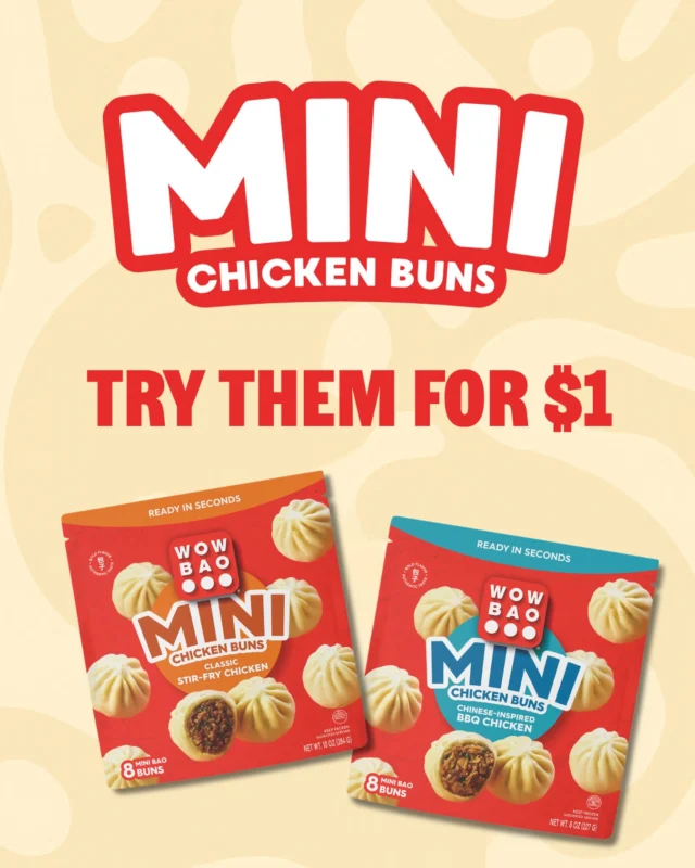 $1 MINI BAO BUNS?! 🫨

Yes, really! Grab our Mini Bao Buns @target, submit your receipt, and get a rebate that brings your total down to just $1. Perfect time to stock up on snacks for the long weekend!