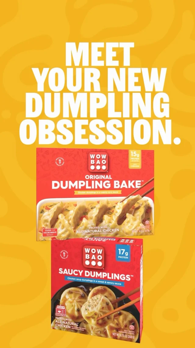 Two new Wow Bao drops just landed at @krogerco 💥

🔥 Saucy Dumplings: the chicken soup dumplings you already love, now in a sweet and savory sauce. Ready in minutes and built for lunch.

🥟 Original Dumpling Bake: the one your feed has been obsessed with, minus the hour of work. Chicken dumplings in a creamy curry sauce, oven or microwave ready.

Both restaurant-quality. Both ready in minutes!

#wowbao #dumplingbake #dumplings #kroger #easymealideas